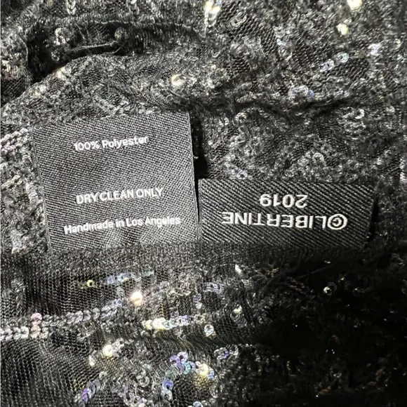 RARE Couture Libertine Embellished Black Sequin Top L - Picture 12 of 13